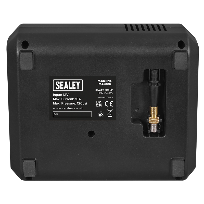 Sealey Tyre Inflator MAC12D 12V with Worklight 120psi