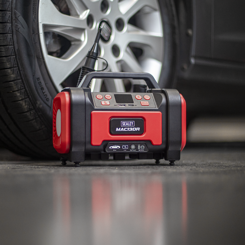 Sealey Rechargeable Tyre Inflator MAC13DR 120psi Air Pump