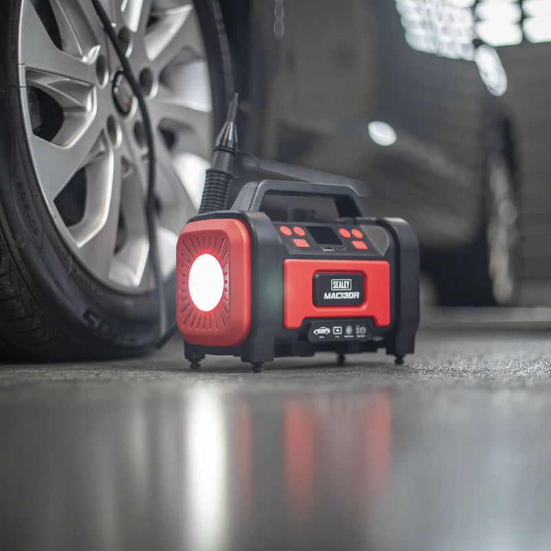 Sealey Rechargeable Tyre Inflator MAC13DR 120psi Air Pump