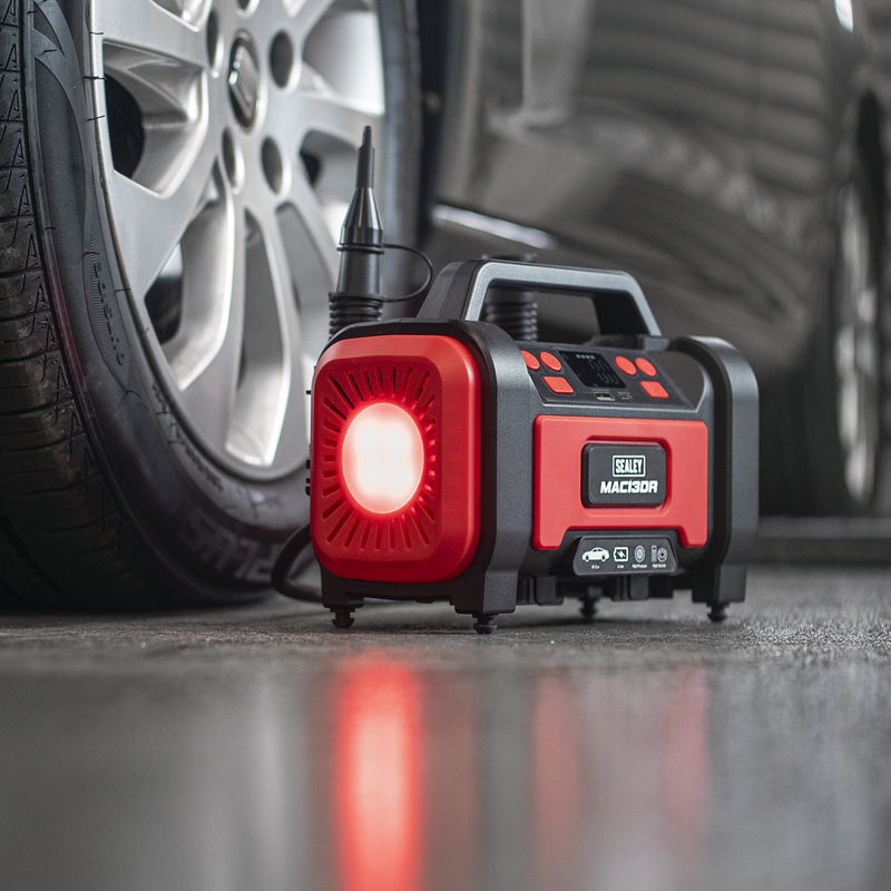 Sealey Rechargeable Tyre Inflator MAC13DR 120psi Air Pump
