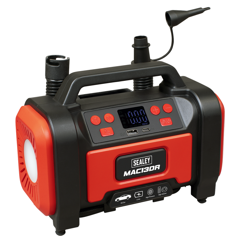 Sealey Rechargeable Tyre Inflator MAC13DR 120psi Air Pump