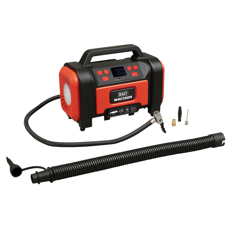 Sealey Rechargeable Tyre Inflator MAC13DR 120psi Air Pump