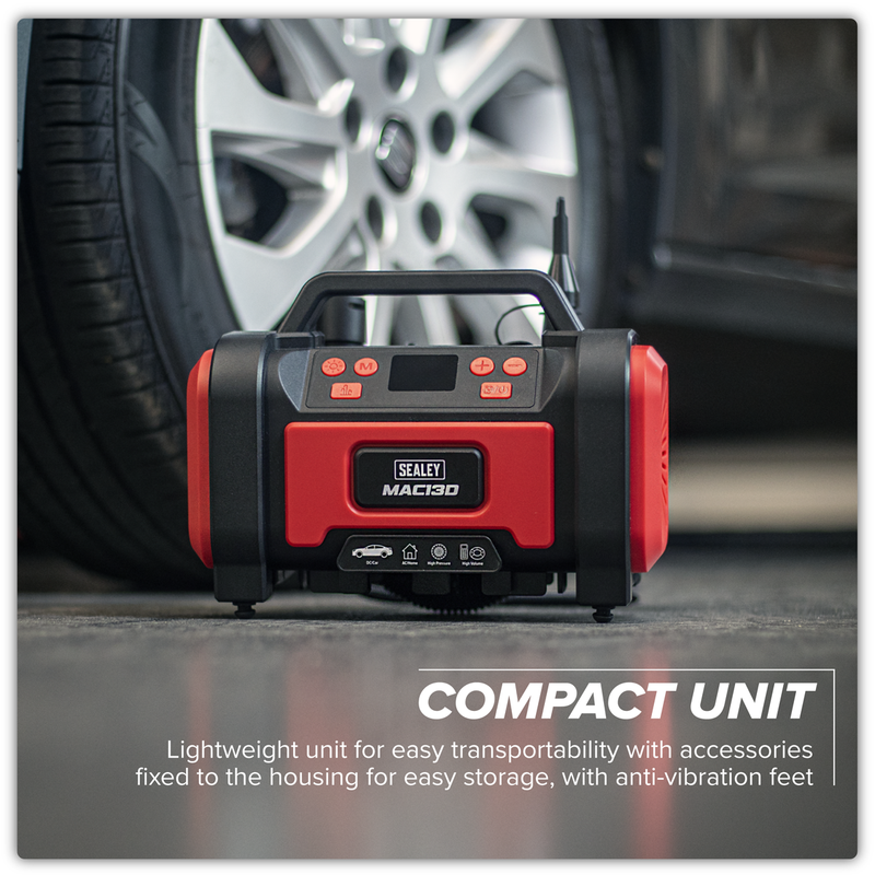 Sealey Tyre Inflator & High-Volume Air Pump MAC13D 120psi