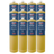Sealey Disposable MAPP Gas Cylinder Pack of 12 - 11kg