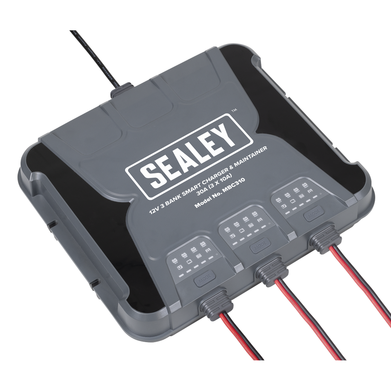 Sealey 3 Bank 12V Smart Charger MBC310 30A (3 x 10A)