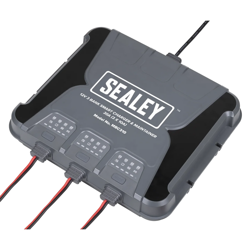 Sealey 3 Bank 12V Smart Charger MBC310 30A (3 x 10A)
