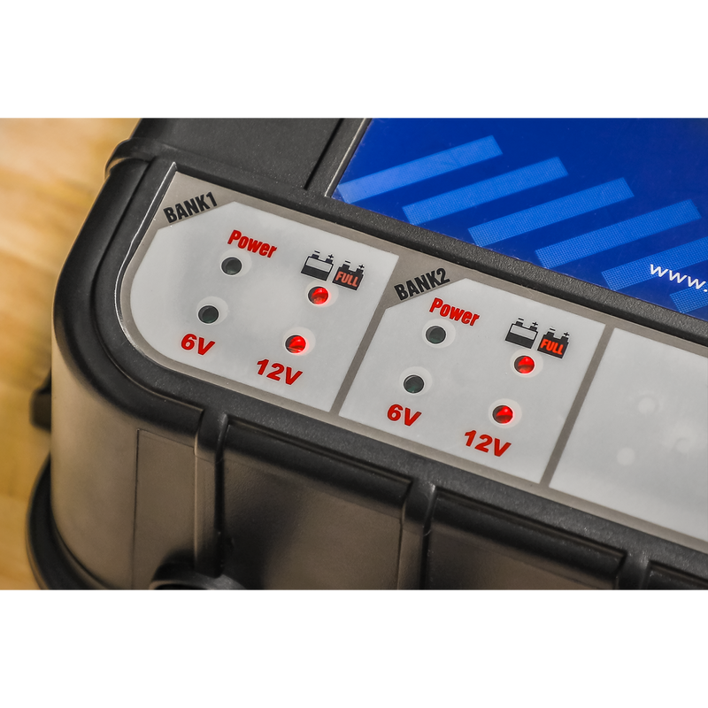 Sealey 6/12V 4 Bank Auto Maintenance Charger MBC420 8A