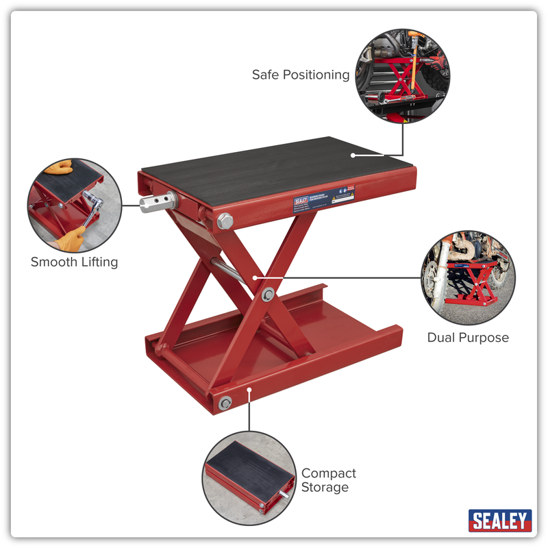 Sealey Motorcycle Scissor Stand 450kg Capacity MC5908