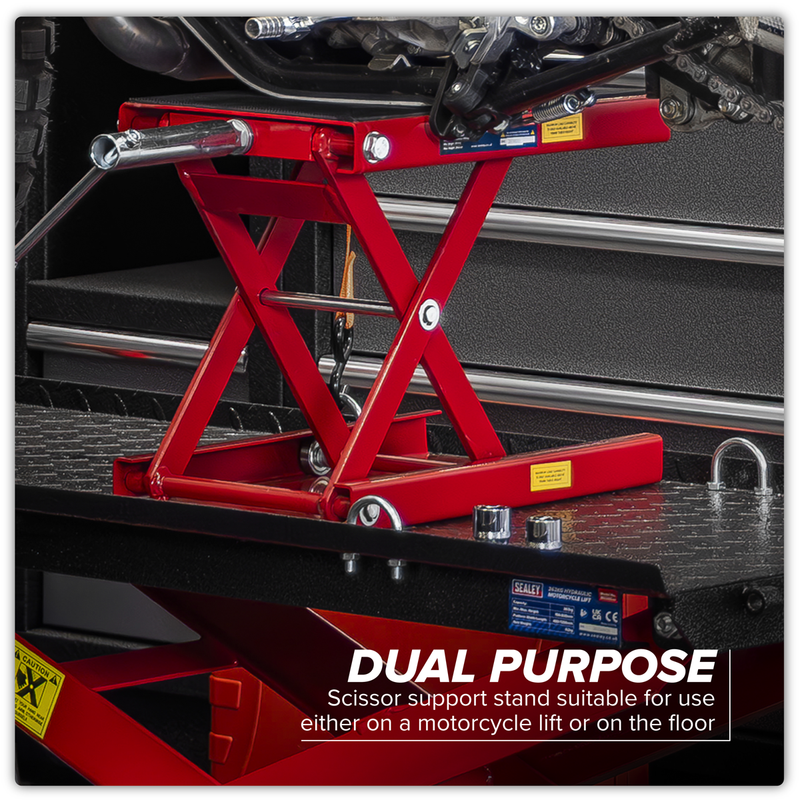Sealey Motorcycle Scissor Stand 450kg Capacity MC5908
