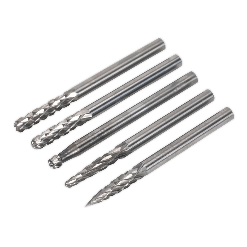 Sealey Micro Carbide Burr Set 5 Piece Ø3mm