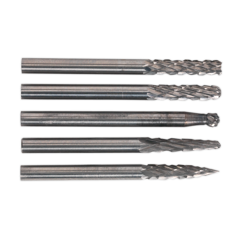 Sealey Micro Carbide Burr Set 5 Piece Ø3mm