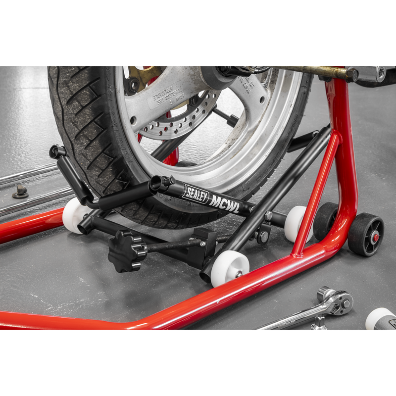 Sealey Motorcycle Wheel Adjustable Support with Rollers MCWL 4.5kg