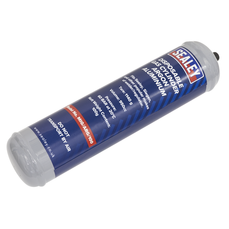 Sealey Disposable Argon Gas Cylinder 100g