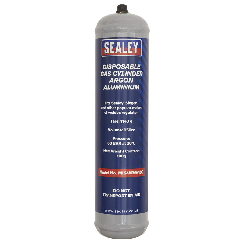 Sealey Disposable Argon Gas Cylinder 100g