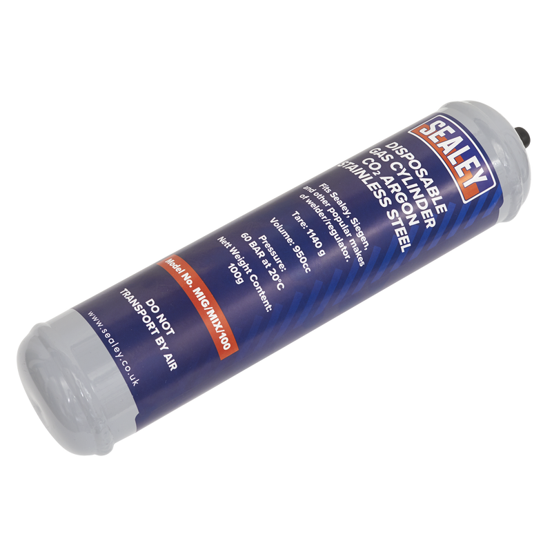 Sealey Disposable Gas Cylinder 100g CO2/Argon for Welding