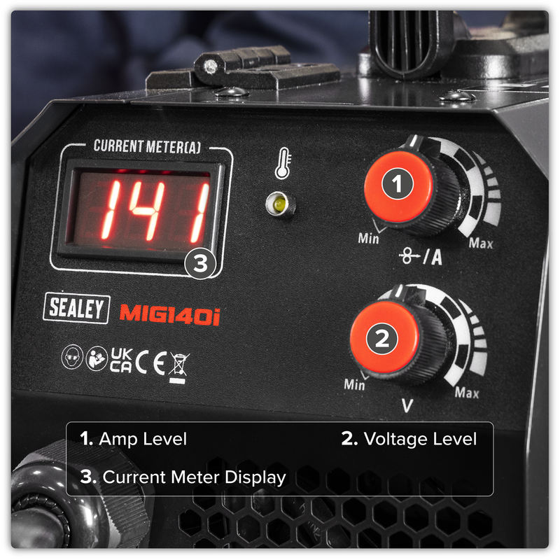 Sealey Flux Cored Gasless MIG Welder 140A Inverter