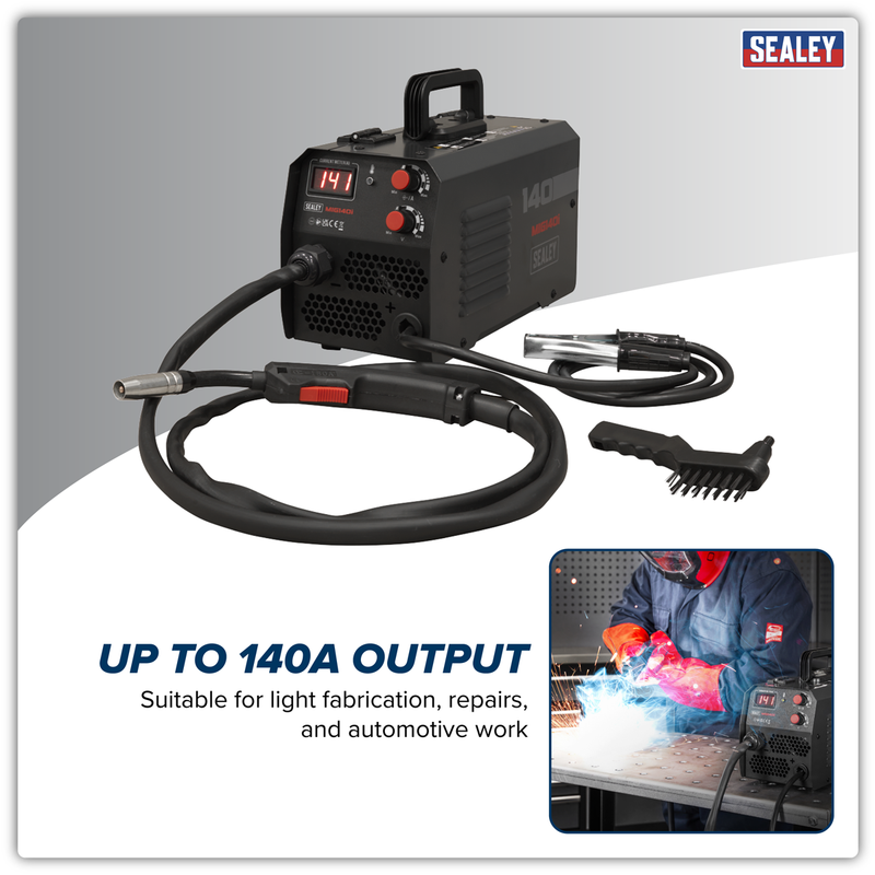 Sealey Flux Cored Gasless MIG Welder 140A Inverter