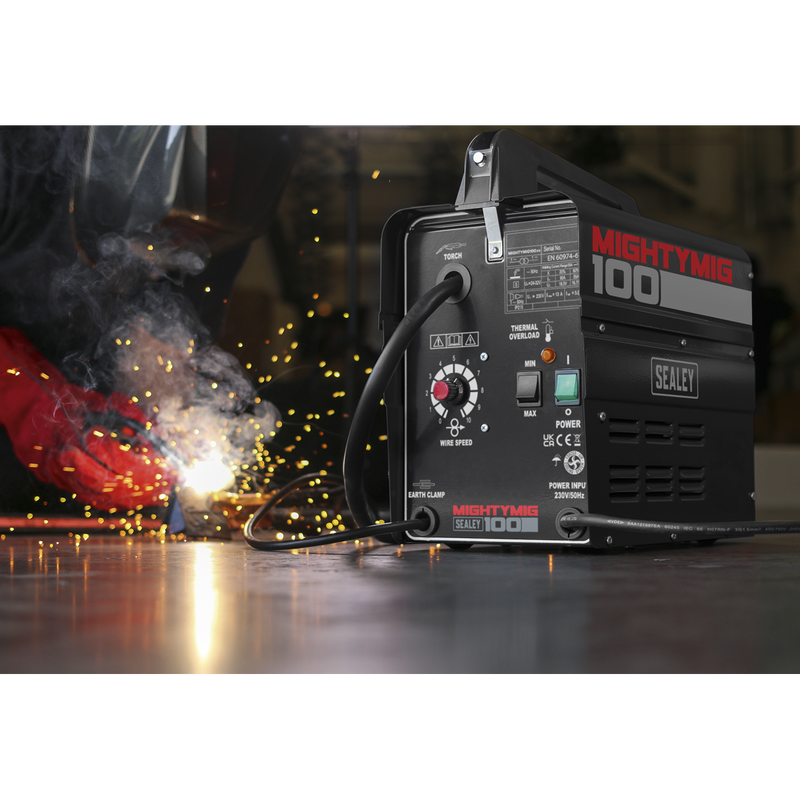 Sealey Gasless MIG Welder MIGHTYMIG100 100A 230V