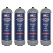 Sealey Disposable Gas Cylinder 430g MIGMIX2.24 Pack of 4