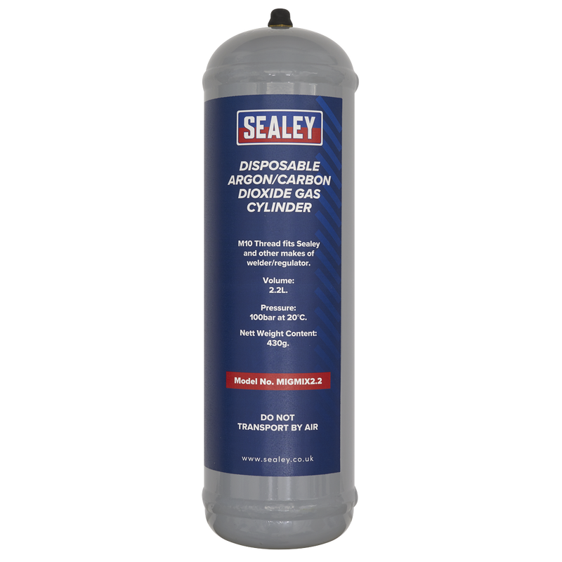 Sealey Disposable Gas Cylinder 430g MIGMIX2.2 for Welding