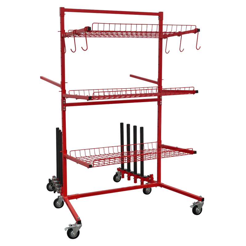 Sealey Parts Cart MK75 100kg Capacity with Foam-Cushioned Arms