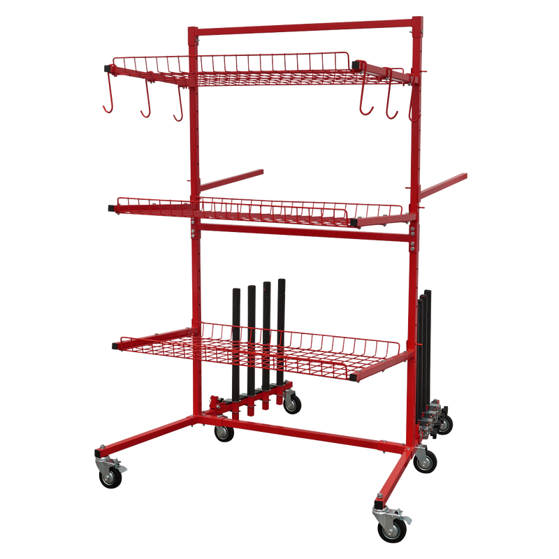 Sealey Parts Cart MK75 100kg Capacity with Foam-Cushioned Arms
