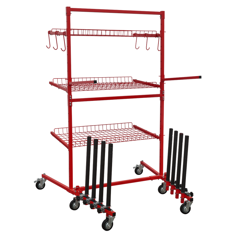 Sealey Parts Cart MK75 100kg Capacity with Foam-Cushioned Arms