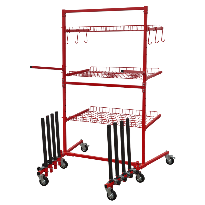 Sealey Parts Cart MK75 100kg Capacity with Foam-Cushioned Arms