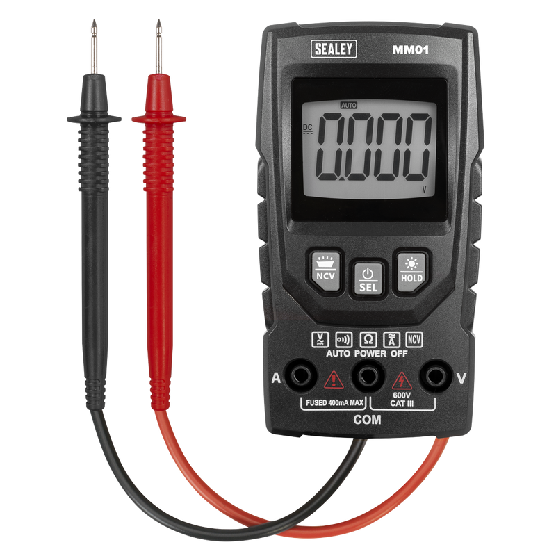Sealey Auto-Ranging Digital Multimeter MM01 600V