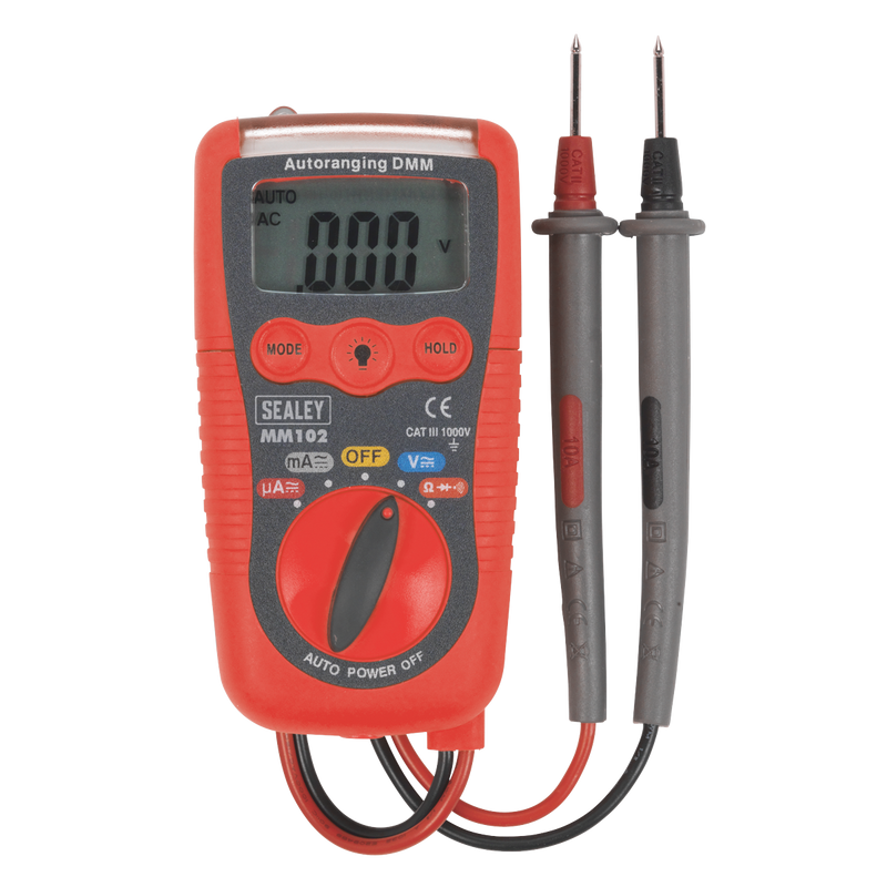 Sealey Digital Multimeter MM102 600V Auto-Ranging