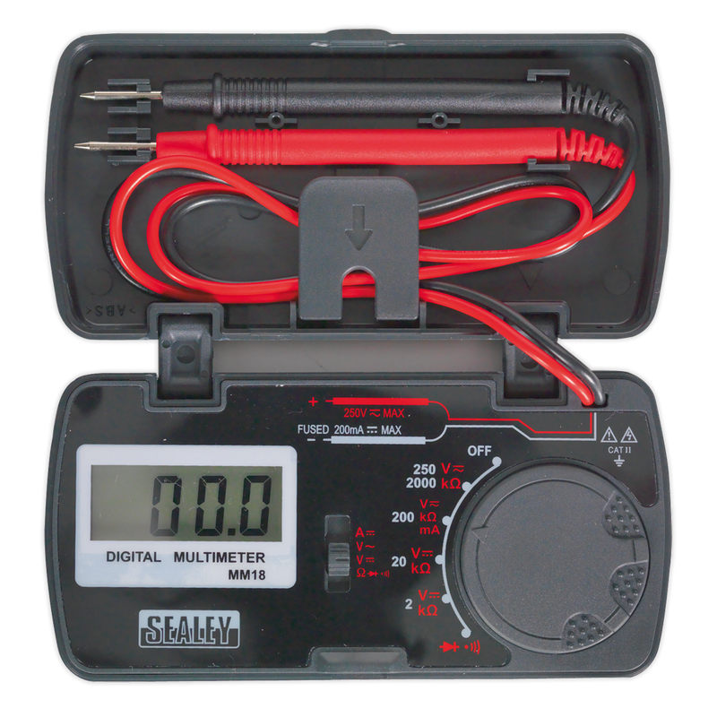 Sealey Pocket Multimeter MM18 114x56mm for Voltage & Current Testing