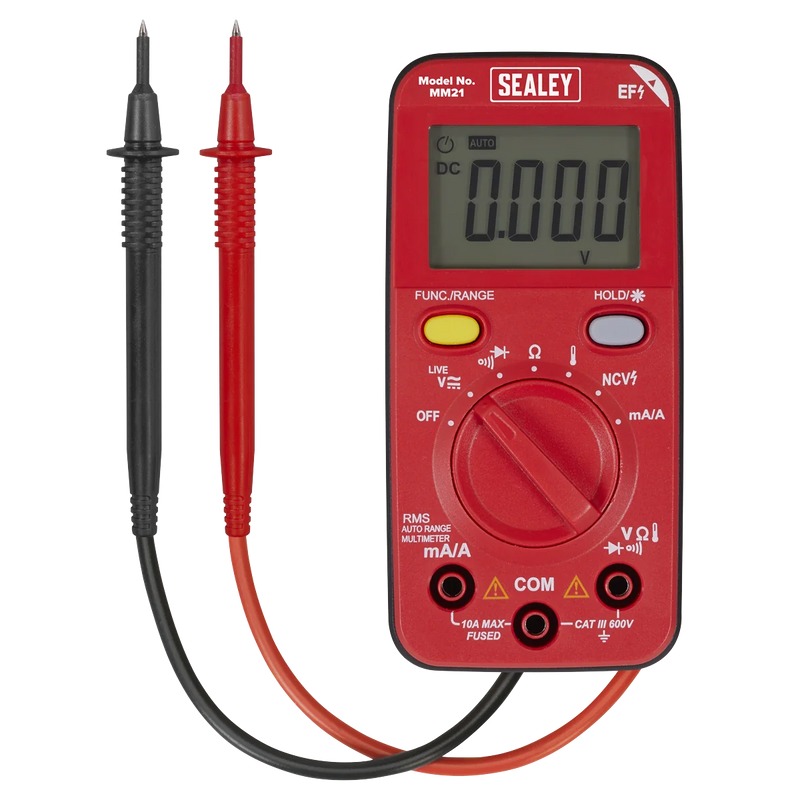 Sealey 10-Function Digital Multimeter MM21 - Auto-Ranging