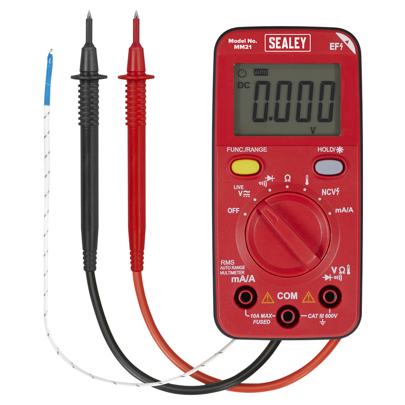 Sealey 10-Function Digital Multimeter MM21 - Auto-Ranging