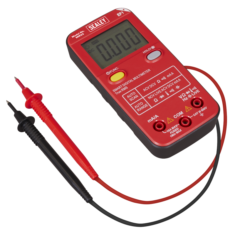 Sealey 13-Function Digital Multimeter MM22 600V AC/DC