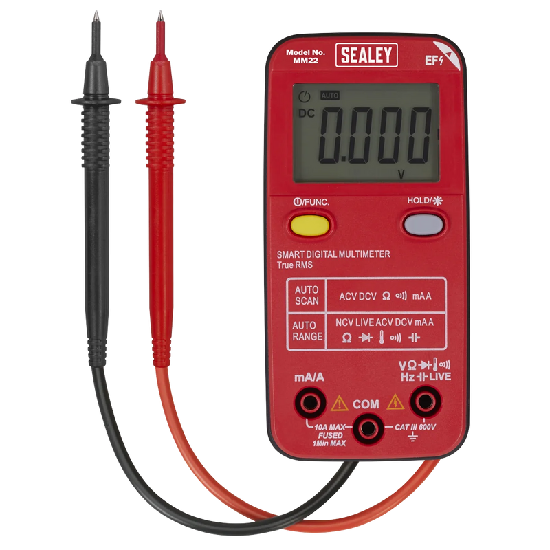 Sealey 13-Function Digital Multimeter MM22 600V AC/DC