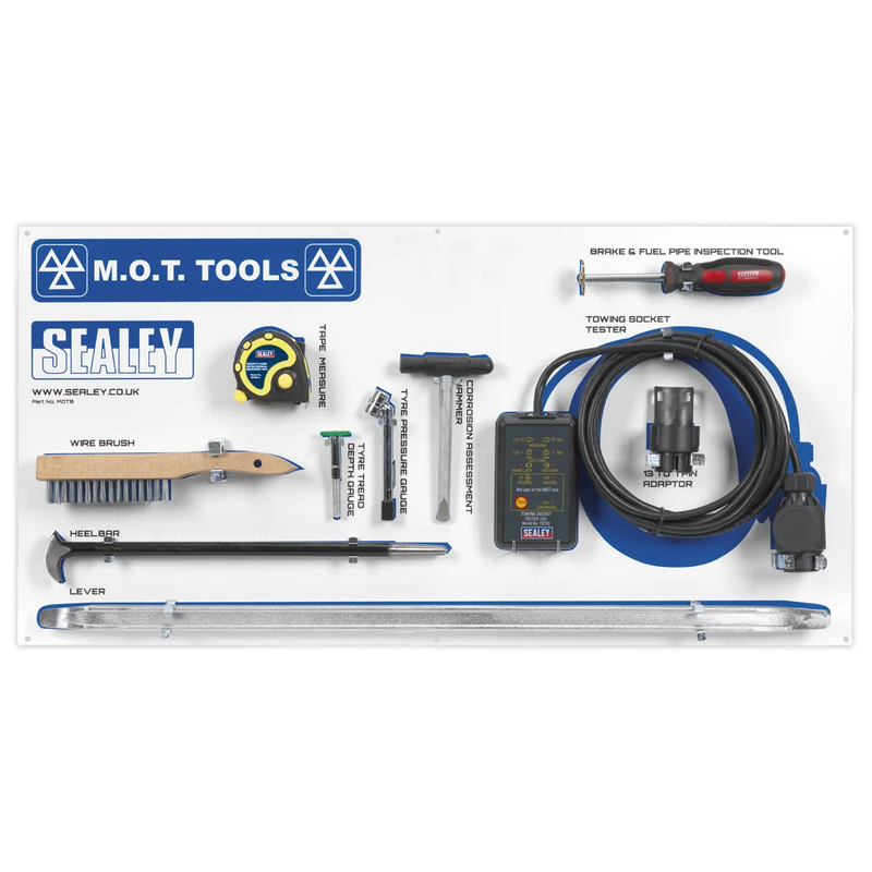 Sealey MOT Tool Board with Tools - 812 x 404mm