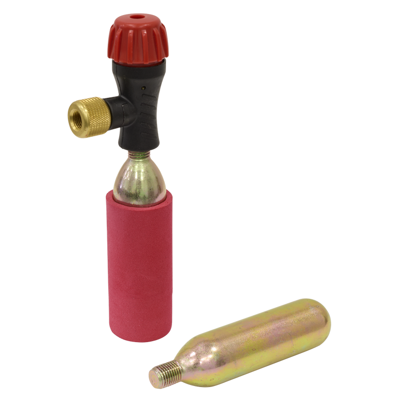 Sealey Motorcycle CO2 Tyre Inflator Kit MS087 2 x 16g Canisters