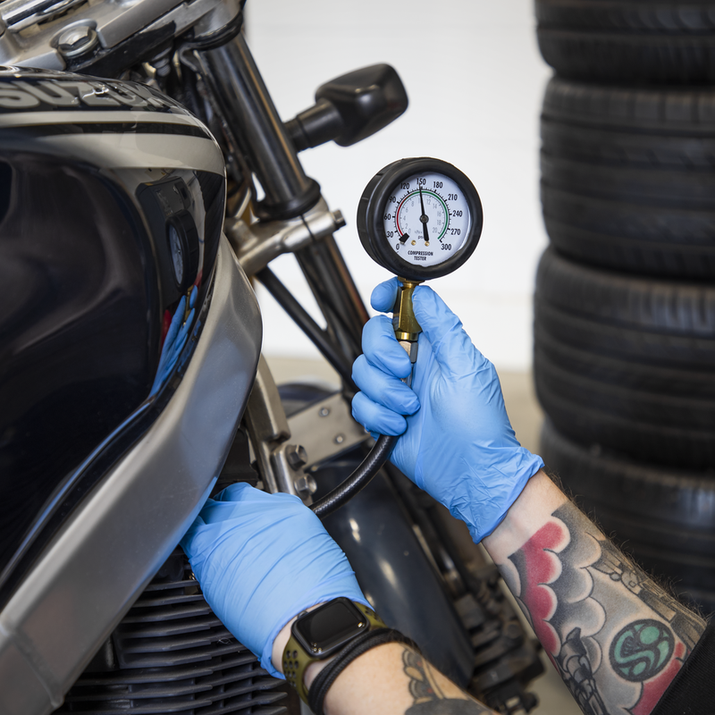 Sealey Motorcycle Compression & Fuel Pressure Gauge Set MS100