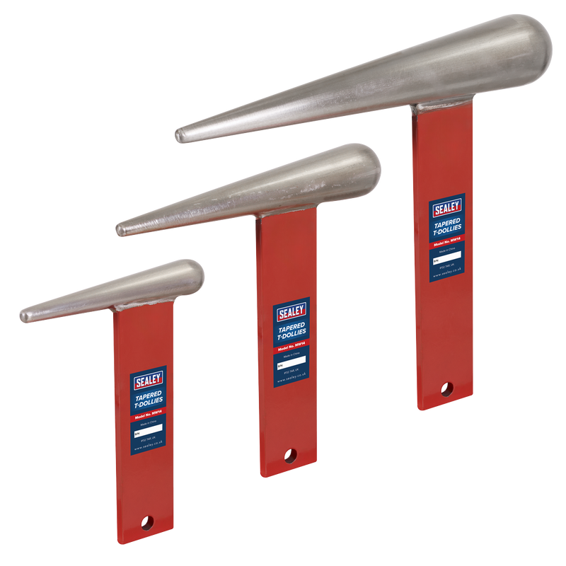 Sealey Tapered T-Dollies MW14 45x8mm for Sheet Metal Forming