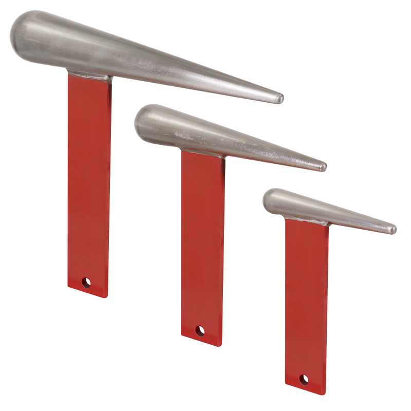 Sealey Tapered T-Dollies MW14 45x8mm for Sheet Metal Forming