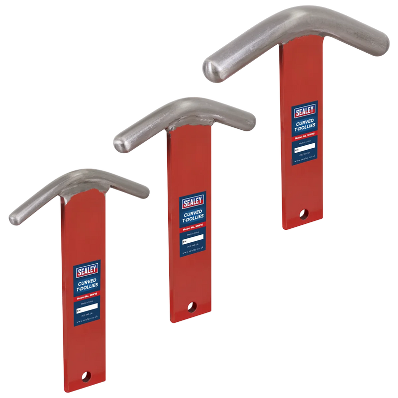 Sealey Curved T-Dollies MW15 3.31kg for Sheet Metal Forming