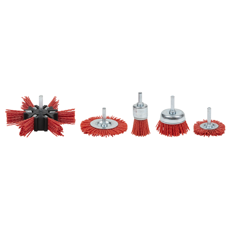 Sealey Nylon Filament Brush Set 5 Piece Ø50mm, Ø75mm, Ø100mm