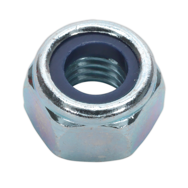 Sealey Zinc Plated Nylon Locknut M10 Pack of 100