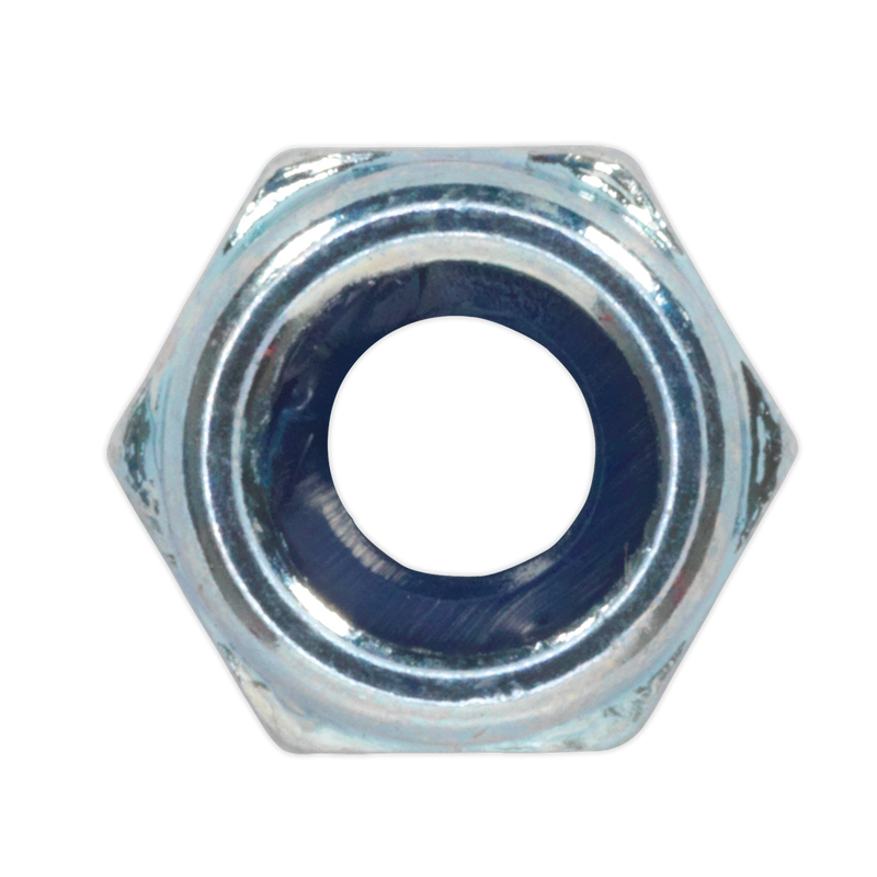 Sealey Zinc Plated Nylon Locknut M5 Pack of 100