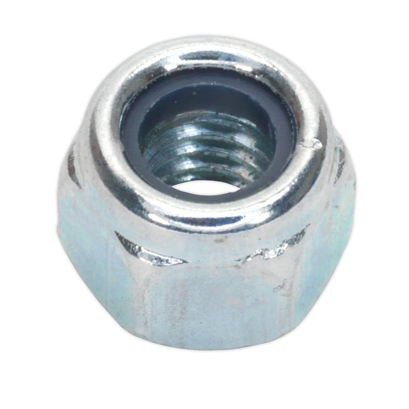 Sealey Zinc Plated Nylon Locknut M6 DIN 982 Pack of 100
