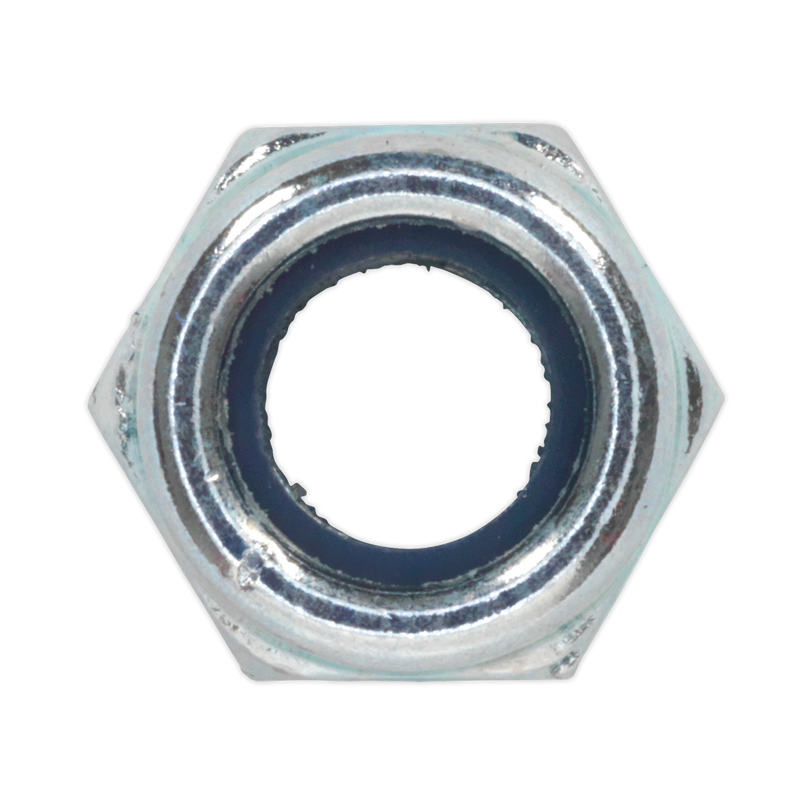 Sealey Zinc Plated Nylon Locknut M6 DIN 982 Pack of 100