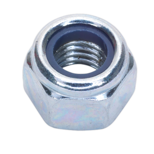 Sealey Zinc Plated Nylon Locknut M8 Pack of 100