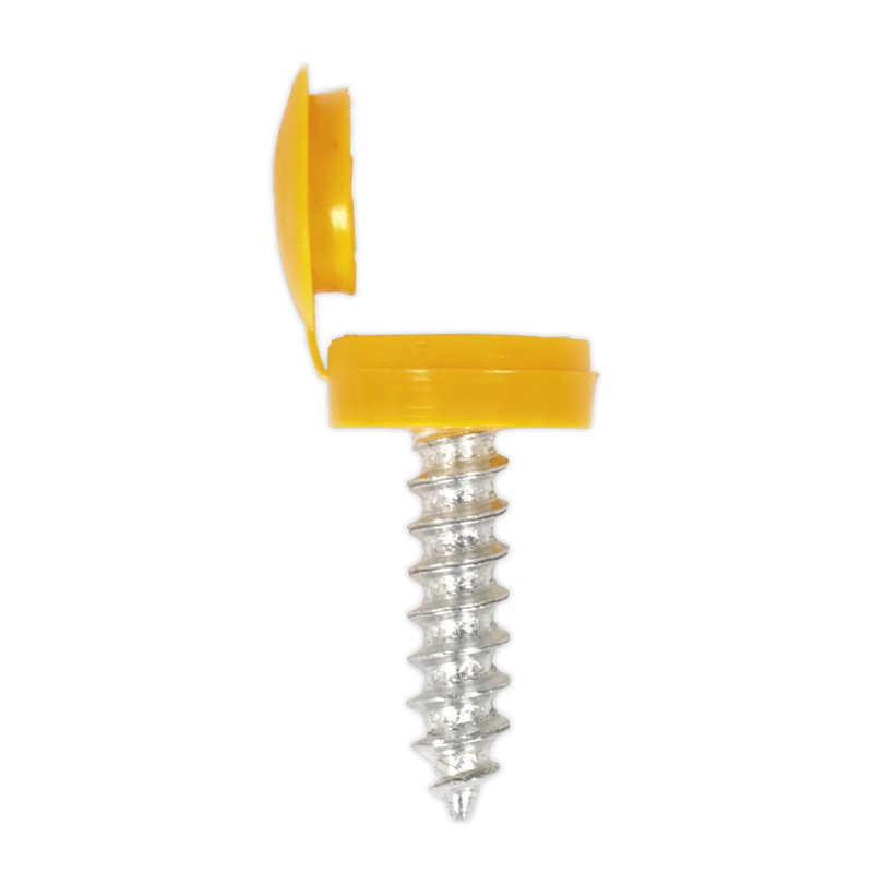 Sealey 4.2 x 19mm Numberplate Screws with Flip Cap - 50 Pack