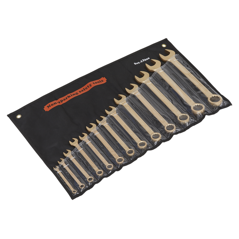 Sealey Premier Non-Sparking Combination Spanner Set 13 Piece 8-32mm