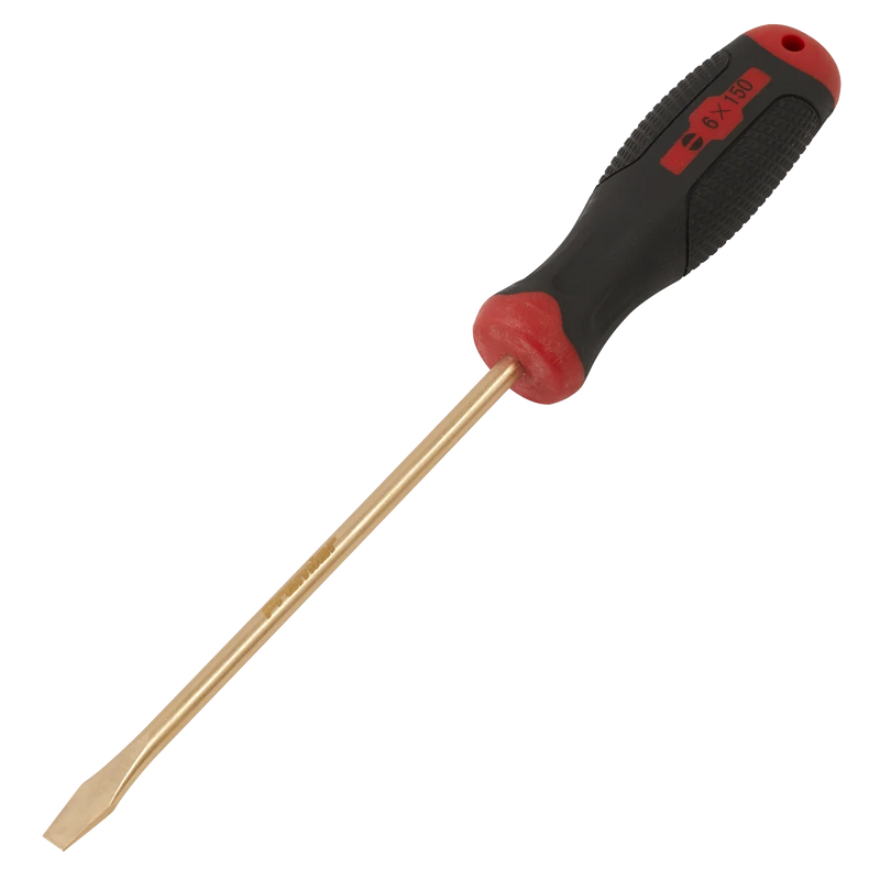 Sealey Premier Non-Sparking Slotted Screwdriver 6 x 150mm